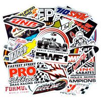 Racing Stickers,100pcs (2 x 50pcs) Waterproof Vinyl Stickers for Car Truck Bike Motorcycle Helmet Luggage Trolley Case Decorations Decals
