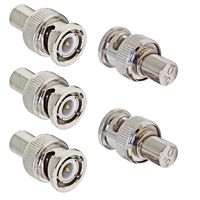 BNC 50 Ohm Terminator, 5-Pack RFAdapter BNC Male Plug Coaxial Cable Adapter Connector