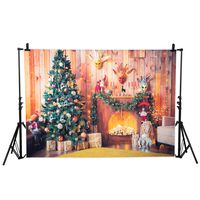 OMG_Shop 7x5ft Christmas Backdrop Christmas Tree Photography Backdrop Christmas House Background Photo Studio Prop