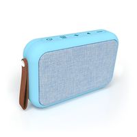 Tzumi Studio Series Speaker- Rectangular Waterproof Bluetooth Fabric Speaker - Add Powerful Sound and Ambiance to Any Room - Blue
