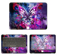 decalrus - Protective Decal Butterfly Skin Sticker for Lenovo N23 / N24 Windows Edition (11.6" Screen) case Cover wrap LEwinN23_11-122