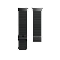 Fitbit Versa Family Accessory Band, Official Fitbit Product, Stainless Steel Mesh, Black, One Size