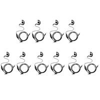 GoodQbuy G Shape Clip-Ear walkie Talkie Headset Earpiece with PTT for Cobra Walkie Talkie MT200 MT525 MT550 PR375 PR385 CX105 CX112 CXT145 CXT235 CXT345 CXT545 CXR925 1-pin (10 Pack)