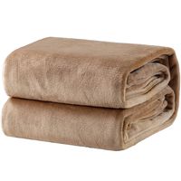 Bedsure Fleece Blanket Twin Size Taupe Lightweight Blanket Super Soft Cozy Beige Blanket
