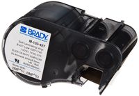 Brady M-133-427 Vinyl B-427 Black on White/Clear Label Maker Cartridge, 1-3/4" Width x 1" Height, For BMP51/BMP53 Printers