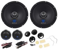 Pair Rockville 8" Component Car Speakers w/Kevlar Cones+Silk Dome Neo Tweeters