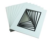 BLACKCORE MAT, 10 of 18x24 White Pre-cut Acid-free for 12x18 +back+bag