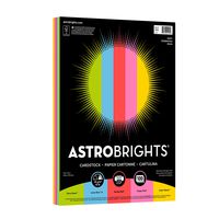 Astrobrights Colored Cardstock, 8.5" x 11", 65 lb/176 gsm,"Party" 5-Color Assortment, 100 Sheets (20901)