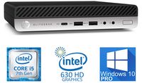 HP EliteDesk 800 G3 Mini PC, Intel Core i5-7500T Upto 3.3GHz, 16GB RAM, 256GB SSD, VGA, 2X DisplayPort, Windows 10 Pro