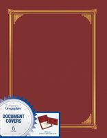 Geographics 45333 Certificate/Document Cover, 12 1/2 x 9 3/4, Burgundy (Pack of 6)