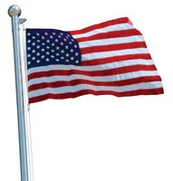 Vestil AFL-20 Nylon United States Flags, 5' Width, 3' Height