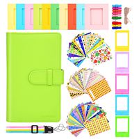 Sunmns Camera Accessories Bundle Kit for Fujifilm Instax Mini 9/8/ 90/70, Accessory Include Album, Film Stickers, Desk Frames, Hanging Frame, Strap (Green)