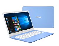 Asus Laptop L406 Thin and Light Laptop, 14" HD, Intel Celeron N4000 Processor, 4GB RAM, 64GB eMMC Storage, Wi-Fi 5, Windows 10, Blue, L406MA-AB02-BL, One Year of Microsoft Office 365