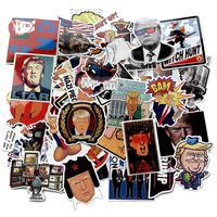 55pcs America President Trump Spoof Stickers for Water Bottles Laptop Motorcycle Bicycle Skateboard Luggage Decal Graffiti Patches Stickers