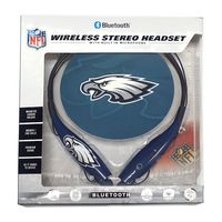 Mizco Sports Licensed Wireless Bluetooth Neckless Earbuds for NFL Philadelphia Eagles