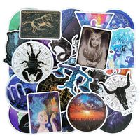 Constellations Zodiac Star Galaxy Divination Tarot Myth Magic Sticker Pack(100-pcs), No Repeat Stickers for Laptop Ipad Water Bottle Phone MacBook Luggage Guitar with Waterproof PVC
