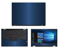 decalrus - Protective Decal for Lenovo ThinkPad Yoga X380 (13.3" Screen) Laptop Blue Texture Brushed Aluminum Skin case Cover wrap BAlenovoThkpadYoga_X380Blue