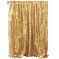Gracebuy 4FTX6FT Gold Sequin Curtain Wedding Photobooth Backdrop Party Photography Background