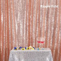 Rose Gold PartyDelight Sequin Backdrop, Booth Photography, 6x6 Ft