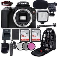 Canon EOS Rebel SL3 DSLR Camera (Body Only) + LED Light + Microphone + Video Accessory Bundle