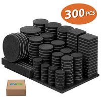Furniture Pads 300 Pieces Felt Furniture Pads Premium Huge Pack, 5mm Thick Self Adhesive Anti Scratch Floor Protectors for Desk Chair Legs with Case and 60 Rubber Bumpers for Hardwood Tile Floor