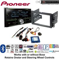 Pioneer FH-S701BS Double Din Radio Install Kit with CD Player Bluetooth Fits 2007-2013 Chevrolet Silverado, Avalanche, 2008-2013 Express + Sound of Tri-State Lanyard