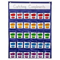 Positive Reinforcement Pocket Chart, Carson-Dellosa Education, Hanging Behavior Pocket Chart, Classroom Management Pocket Chart for Cell Phones, Calculators, 30 Pocket Organizer