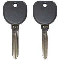 qualitykeylessplus Two Replacement Transponder Chip Keys PK3 B99PT for GM Vehicles with Free KEYTAG