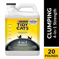 Purina Tidy Cats Clumping Cat Litter, 4-in-1 Strength Multi Cat Litter - (2) 20 lb. Jugs