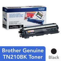 Brother Genuine Standard Yield Toner Cartridge, TN210BK, Replacement Black Toner, Page Yield Up To 2,200 Pages, TN210