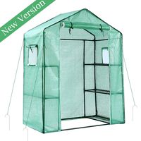 Ohuhu Greenhouse for Outdoors with Observation Windows, (2019 New Version) Small Walk-in 3 Tiers 6 Shelves Stands Plant Green House for Seedling, Flowers, Plant Growing, 4.7 x 2.4 x 6.4 FT