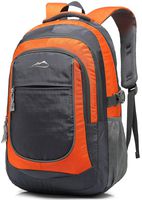 Backpack Bookbag For School Student College Business Travel Hiking Fit Laptop Up to 15.6 Inch (Orange)