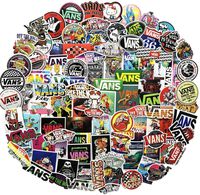 Fashion Vans Logo Brand Skateboard Stickers[100PCS] - Vinyl Sticker for Snowboard Laptop Cars Motorcycle Bike Luggage - Street Dreams Culture Graffiti DIY Patches Decals for Adults Boy Skateboarder