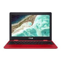 Asus C223NA-DH02-RD Chromebook 11.6", Intel Dual-Core Celeron N3350 Processor (Up to 2.4GHz) 4GB RAM, 32GB eMMC Storage, Red