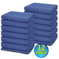 12 Moving Packing Blankets - 80 x 72 Inches (35 lb/dz) Heavy Duty Moving Pads for Protecting Furniture Professional Quilted Shipping Furniture Pads