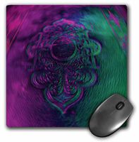 3dRose LLC 8 x 8 x 0.25 Inches Vintage Green and Purple Graphic Mouse Pad (mp_20640_1)