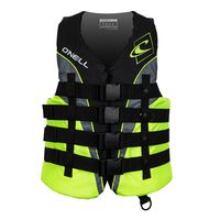O'Neill  Men's Superlite USCG Life Vest,Black/Lime/Smoke/Lime,Large