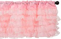 Baby Doll Bedding Layered Window Valance, Pink