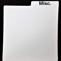 Genre LP Divider Card White +1 Free dj Magnet (Misc)