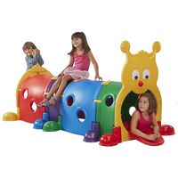 ECR4Kids GUS Climb-N-Crawl Caterpillar Tunnel, Indoor and Outdoor Fun Kids' Play Structure, Expandable with Other Sets, Certified and Safe, Ready to Assemble, 7 Feet Long