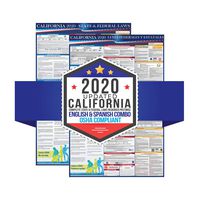 2020 California State and Federal Labor Laws Poster 2 Pack English and Spanish - OSHA Workplace Compliant 24" x 36" - All in One Required Posting - Laminated (Combo)