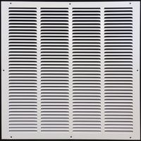 24"w X 24"h Steel Return Air Grilles - Sidewall and Ceiling - HVAC Duct Cover - White [Outer Dimensions: 25.75"w X 25.75"h]