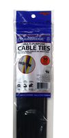 Cambridge Multi Purpose Cable Ties 14 Inch 75 Lb 30 Pack Standard Duty UV Black