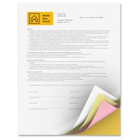 Domtar, Inc Carbonless Paper, 4-Part, Straight, 2500Sets, White/CN/Pack/GRD (XER3R12430)