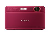 Sony Cyber-shot DSC-TX55 16.2 MP Slim Digital Camera with 5x Optical Zoom and 3.3-Inch OLED touch screen (Red)
