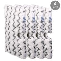 Flammi 4 Pack Replacement Steam Mop Pads with Scrub Strips Compatible for Shark Steam Pocket Mop S3500 Series S3501 S3601 S3550 S3801 S3901 SE450 S3601D S3901D