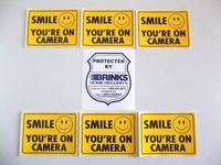 1 BRINKS + 6 ADT'L Smile Youre ON Camera Home Security Stickers 3x4"