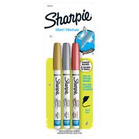 SHARPIE Water-Based Metallic Extra Fine Paint Markers - Gold, Silver and Copper Rose (1783278), Metallic Assorted