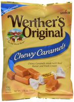 WERTHER'S ORIGINAL Chewy Caramels, 5.0 Ounce Bags (Pack of 12), Bulk Candy, Individually Wrapped Candy Caramels, Caramel Candy Sweets, Bag of Candy, 5oz Chewy Caramel