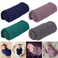 Outgeek Newborn Baby Photography Props 2 Pack Long Ripple Wrap DIY Newborn Photography Wrap (Navy, Grey, Green and Lilac)